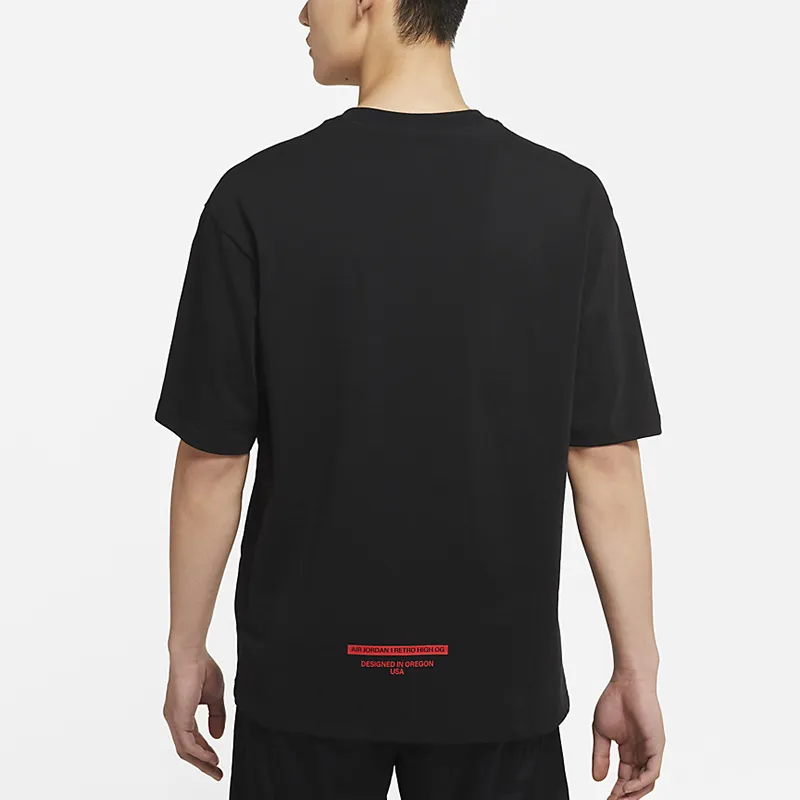 Jordan T Shirts Men Black-4