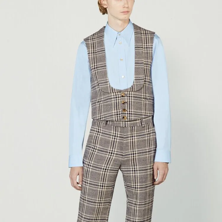 GUCCI Gucci X Harry Styles Co-branded FW22 Vest Men's Gray-2