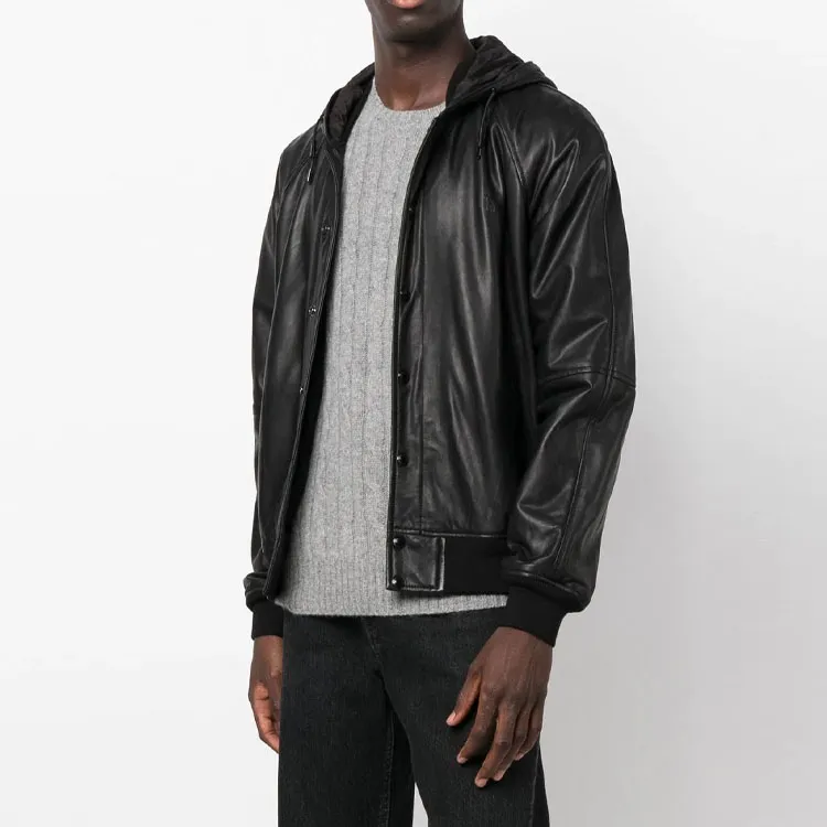 Polo Ralph Lauren Leather Jackets Men Black-1