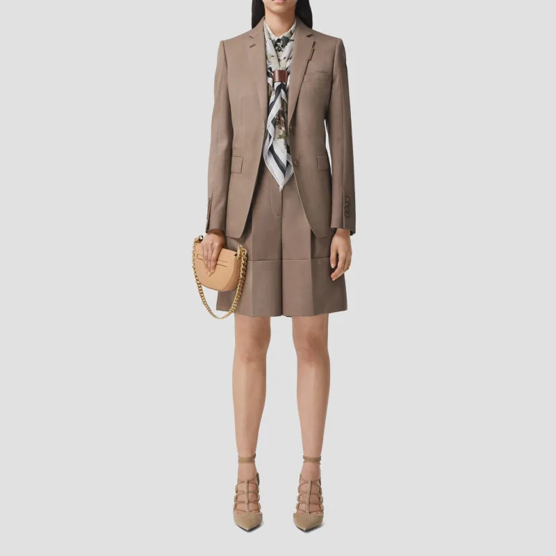 Burberry Olympia Leather Ellen Pia Shoulder Bag Crescent Bag Handbag Shoulder Bag Women's Khaki-3