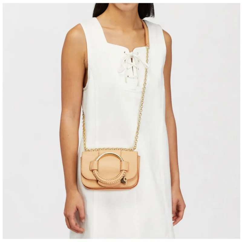 See By Chloe Hana Grain Goatskin Portable Crossbody Bag, Shoulder Bag Women's Tan-5
