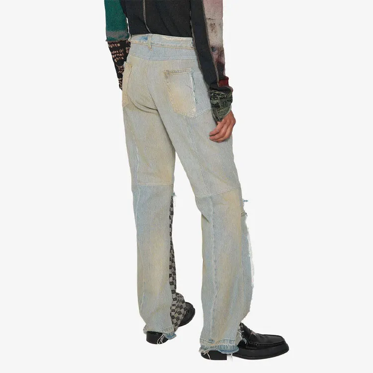 Misbhv Upcycled Monogram-patchwork Jeans-2