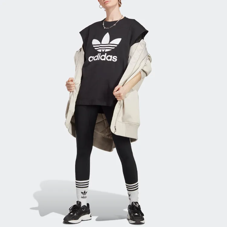 Adidas Originals Cap-sleeve Logo-print T-shirt-1