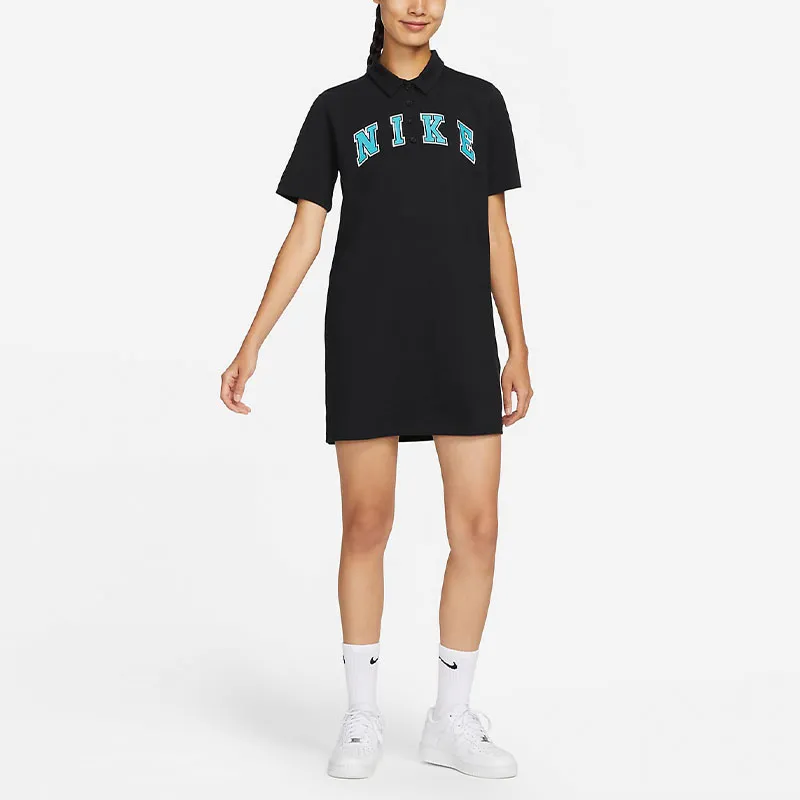 Nike Short Sleeved Dresses Women's Black-2