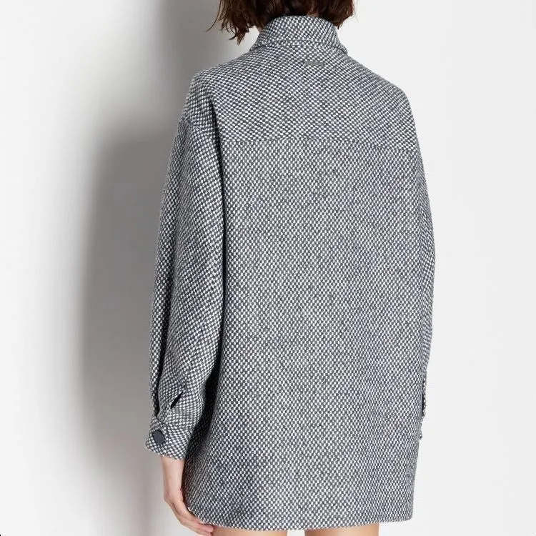 ARMANI EXCHANGE Coats Women's Blue Gray-2