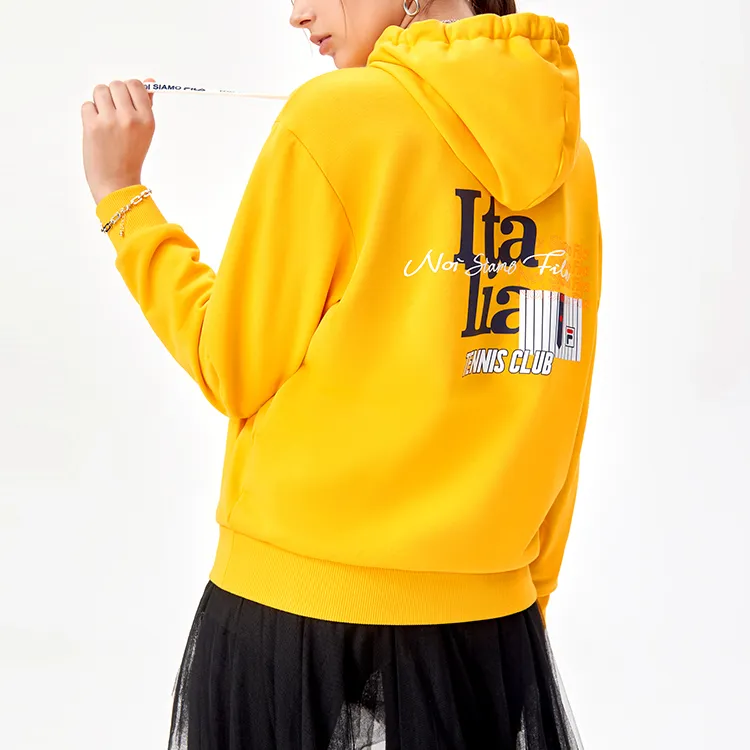 FILA FUSION Sweatshirts Women's Golden Orange Yellow-3