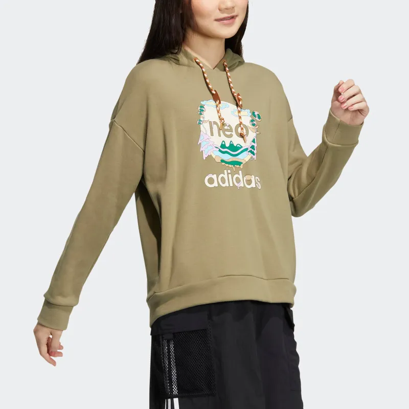 Adidas Neo Sweatshirts Women's Olive Green-3