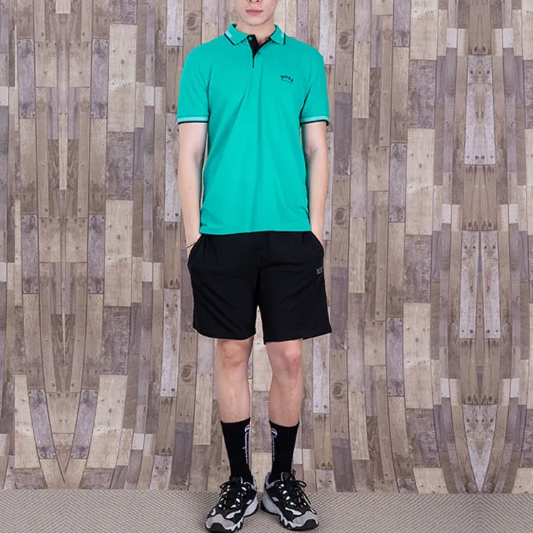 HUGO BOSS Polo Shirts Men Cyan-1