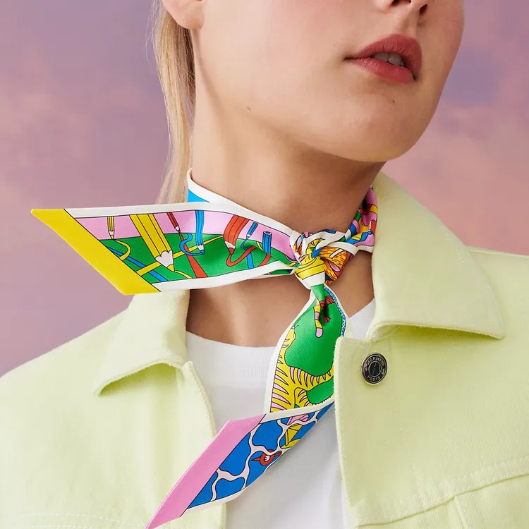 HERMES Twilly Silk Scarves Women's-1