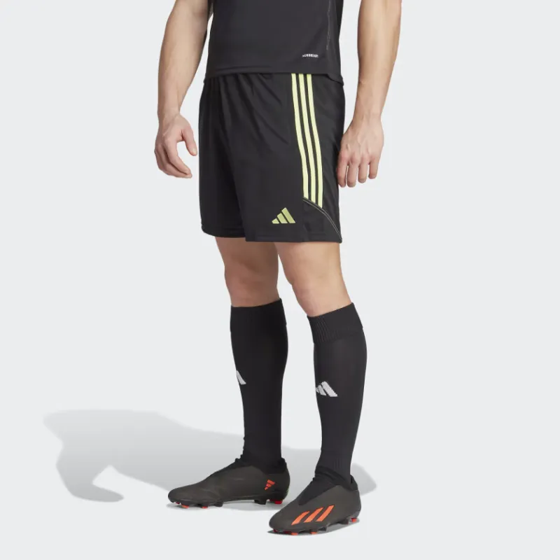 Adidas Casual Shorts Men Yellow Stripes Black-3