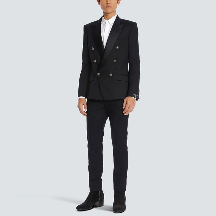 BALMAIN Double-breasted Wool Blazer-2