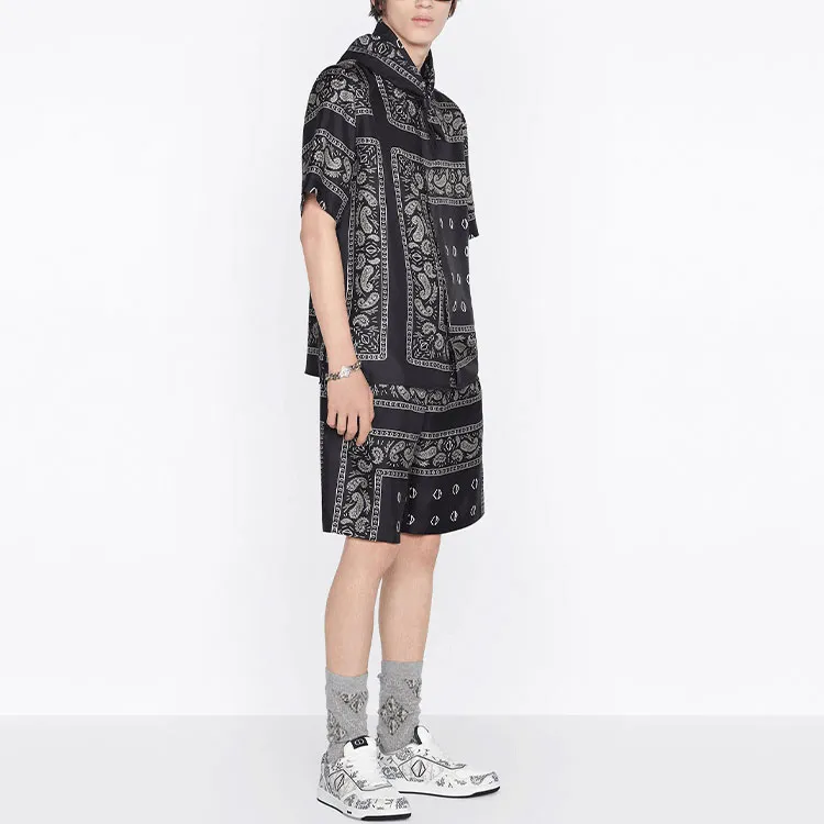 DIOR X Cactus Jack Bermuda Shorts With Bandana Motif-4