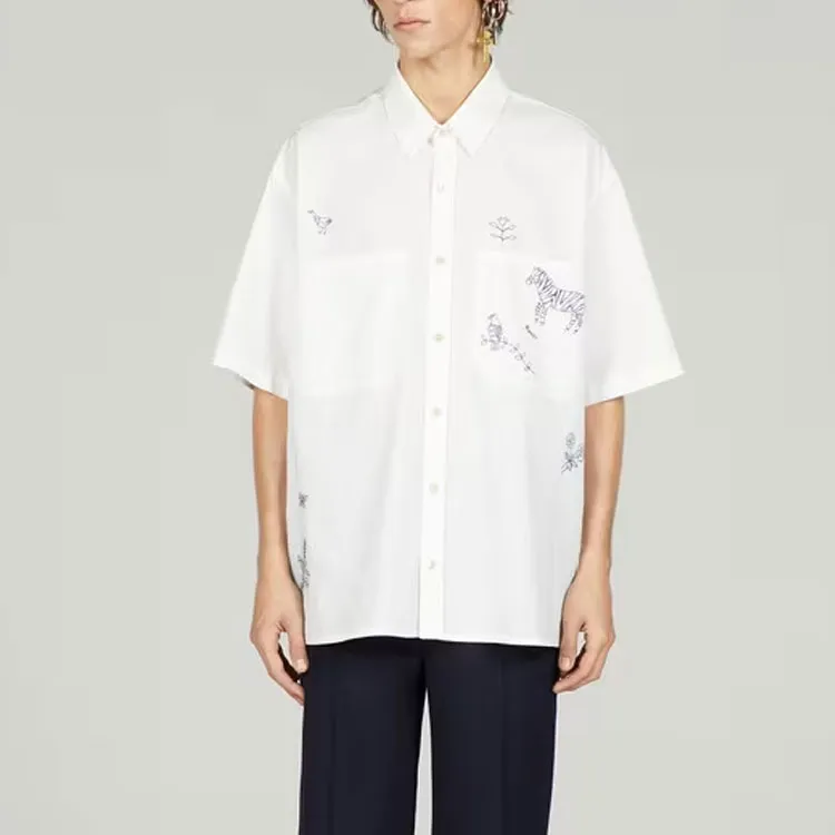 GUCCI 2010s Embroidered Cotton blend Shirt-2