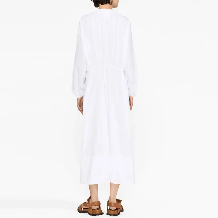 JIL SANDER+ Gathered-Detailed Drawstring Fastened Dress-2