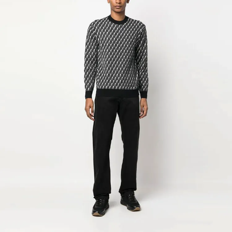 EMPORIO ARMANI Geometric Logo knit Jumper-2
