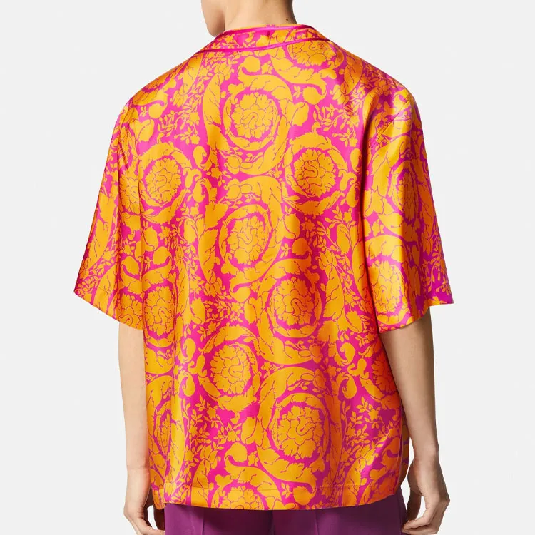 VERSACE Shirts Men Yellow Pink-2