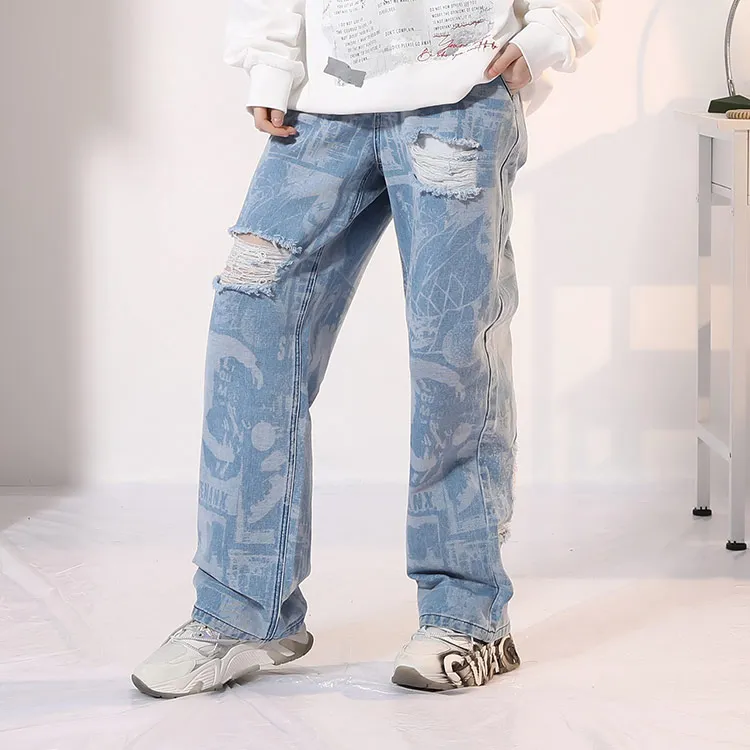 GENANX Jeans Unisex Denim Blue-4