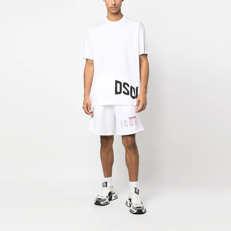DSQUARED2 Logo Print Cotton T shirt-1