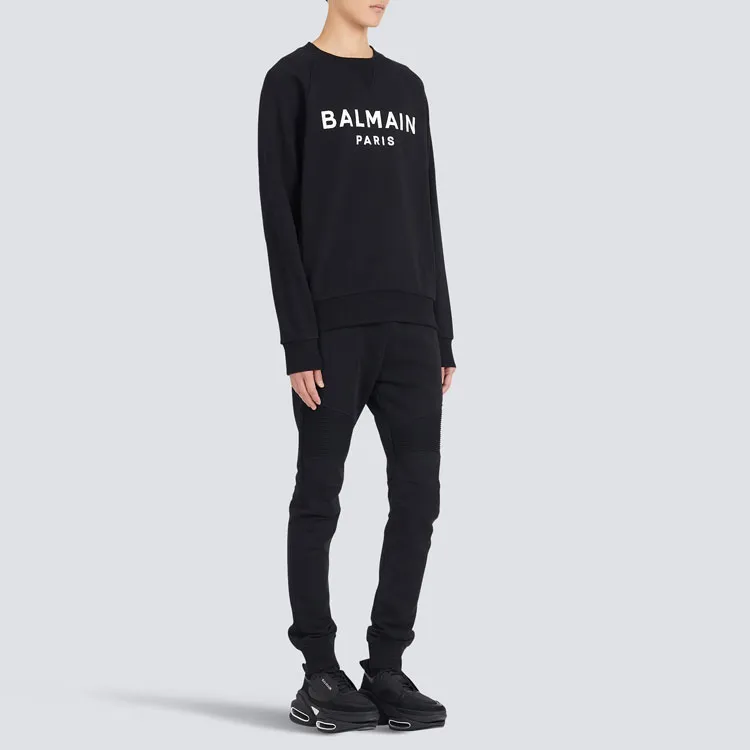 BALMAIN Logo Print Crewneck Sweatshirt-4
