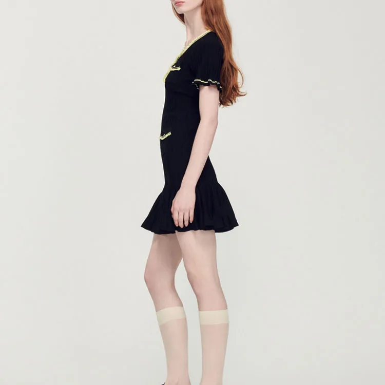 Sandro Short Sleeved Dresses Women's Black-2