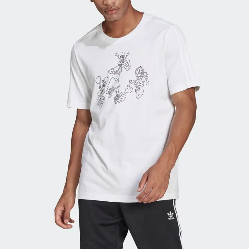 Disney X Adidas Originals T Shirts Men White-3