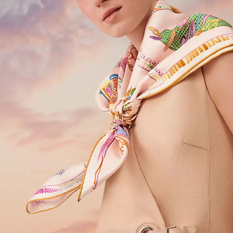 HERMES Silk Scarves Unisex Multicolor-1