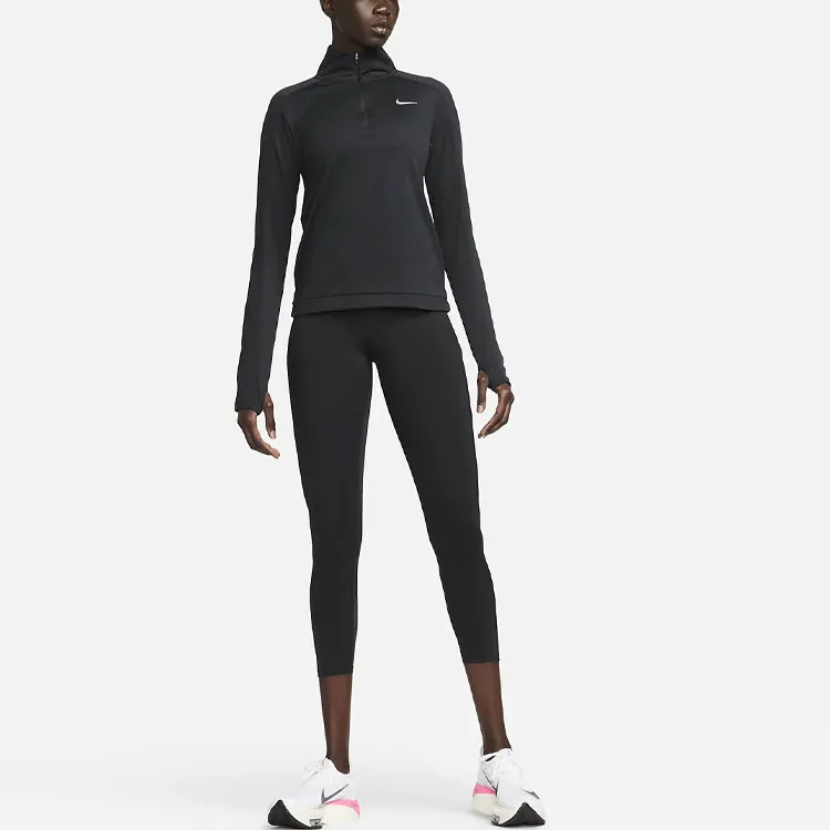 Nike Dri FIT Pacer Hz 'Black/Reflective Silver' Top-2