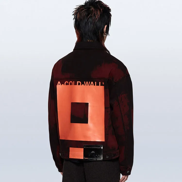 A COLD WALL* Denim Jackets Unisex Burnt Red-3