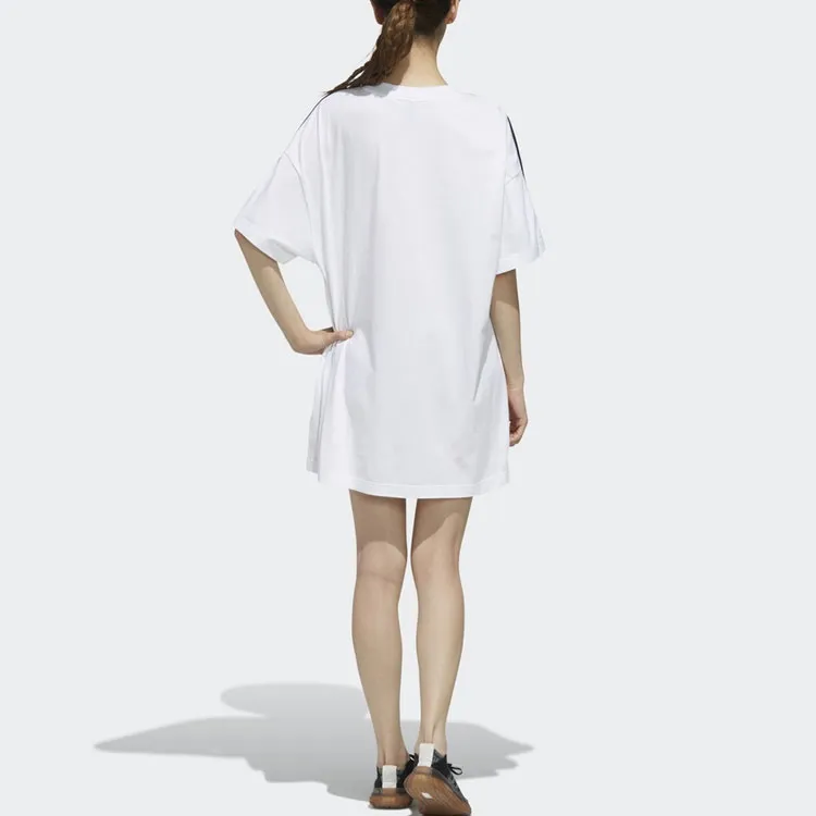 Adidas Short Sleeved Dress Women's White-3