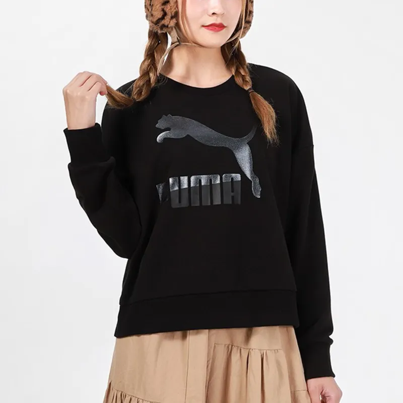 PUMA Sweatshirts Women's Black-4