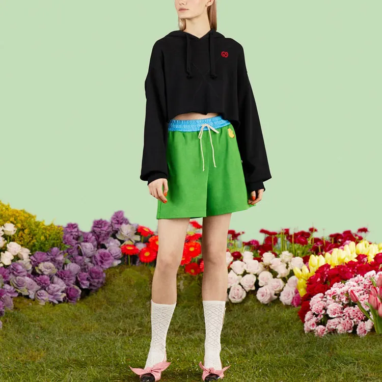 GUCCI Chinese New Year Casual Shorts Women's Green-1