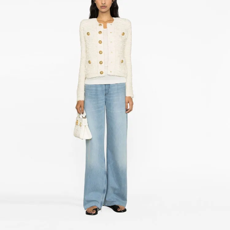 BALMAIN SS23 Jackets Coats Women's Beige-1