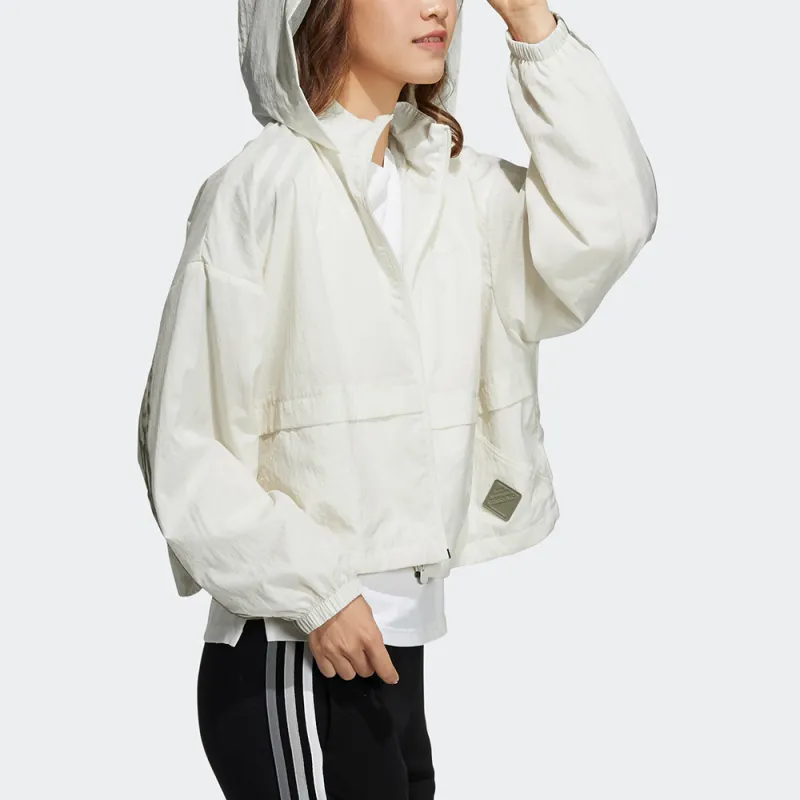 Adidas Neo Cropped Coats Women's Ecru-3