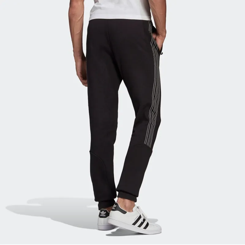 Adidas Originals 3 Stripes Knitted Sweatpants Men's Black-2