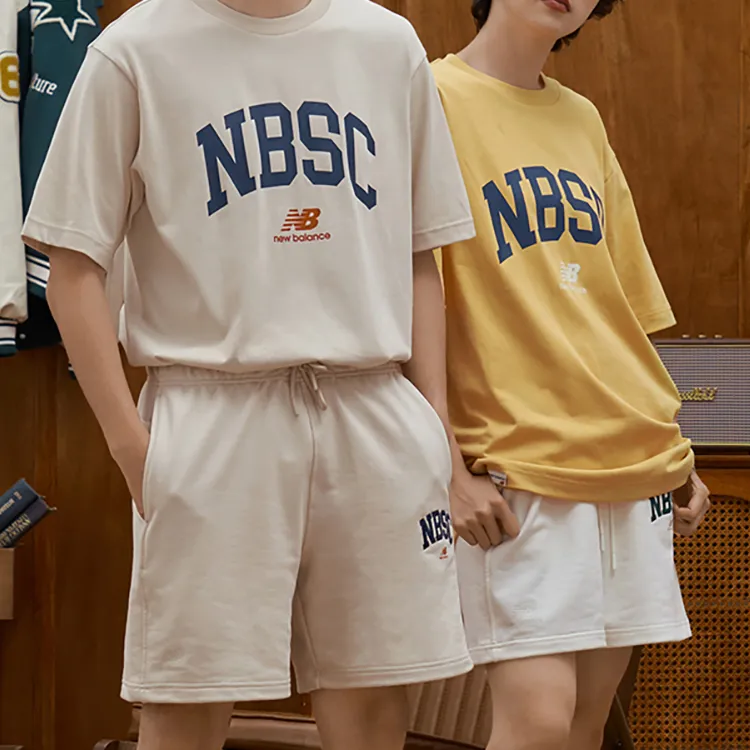 New Balance Set in Sleeve T Shirt Unisex Yellow-2