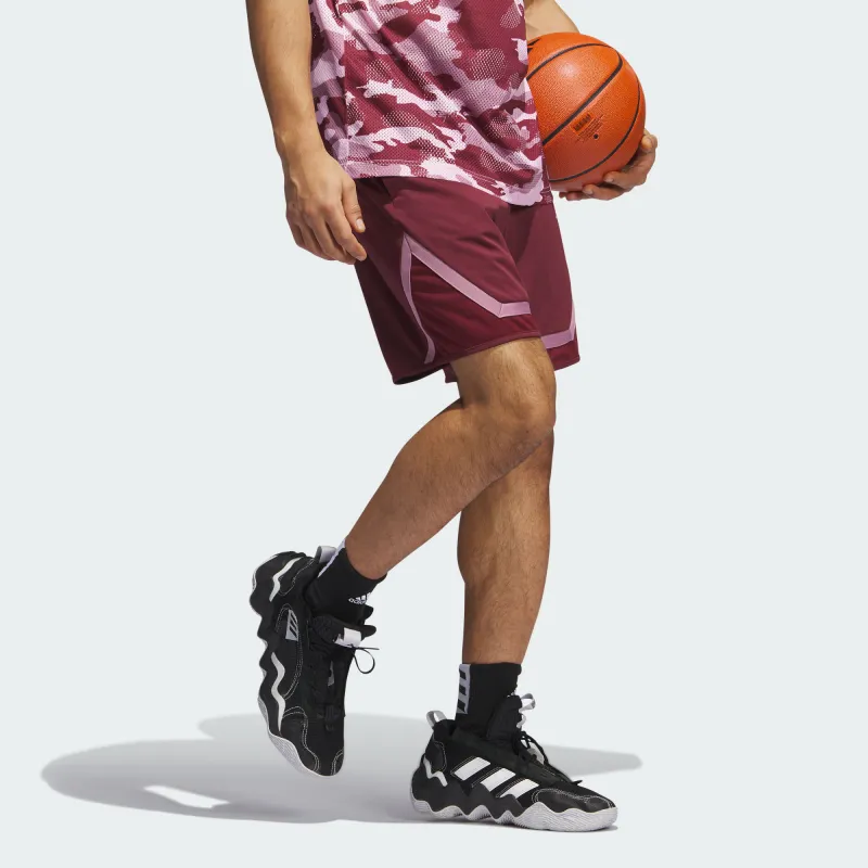 Adidas SS23 Basketball Shorts Men's Dark Red-3