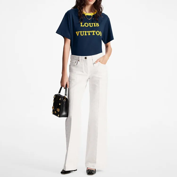 LOUIS VUITTON SS23 T Shirt Women's Navy Blue-1