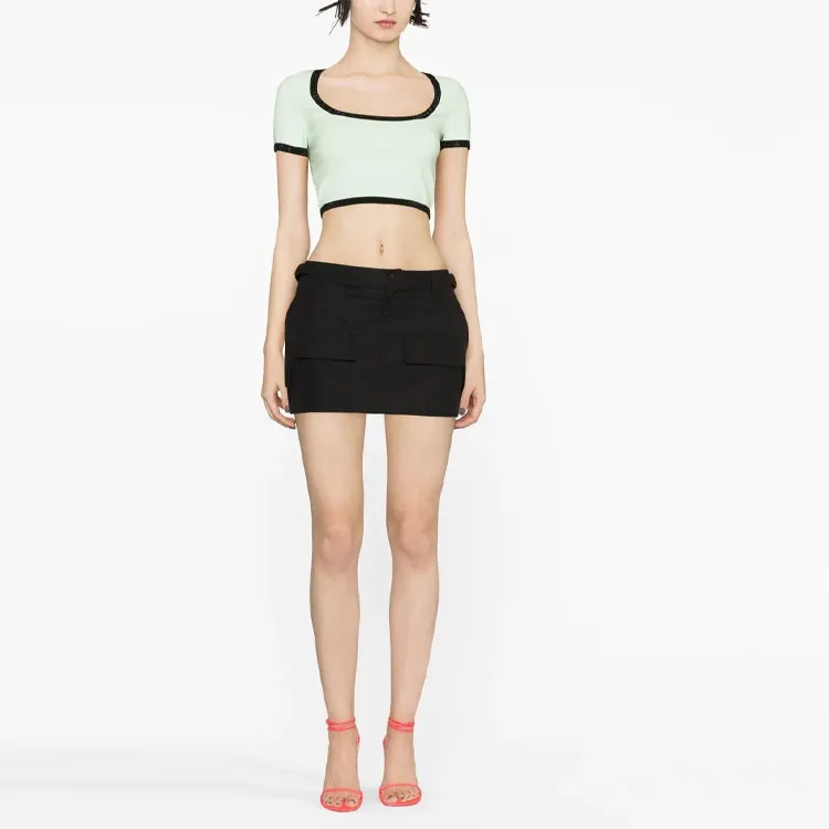 Alexander Wang Contrasting border Cropped T shirt-2