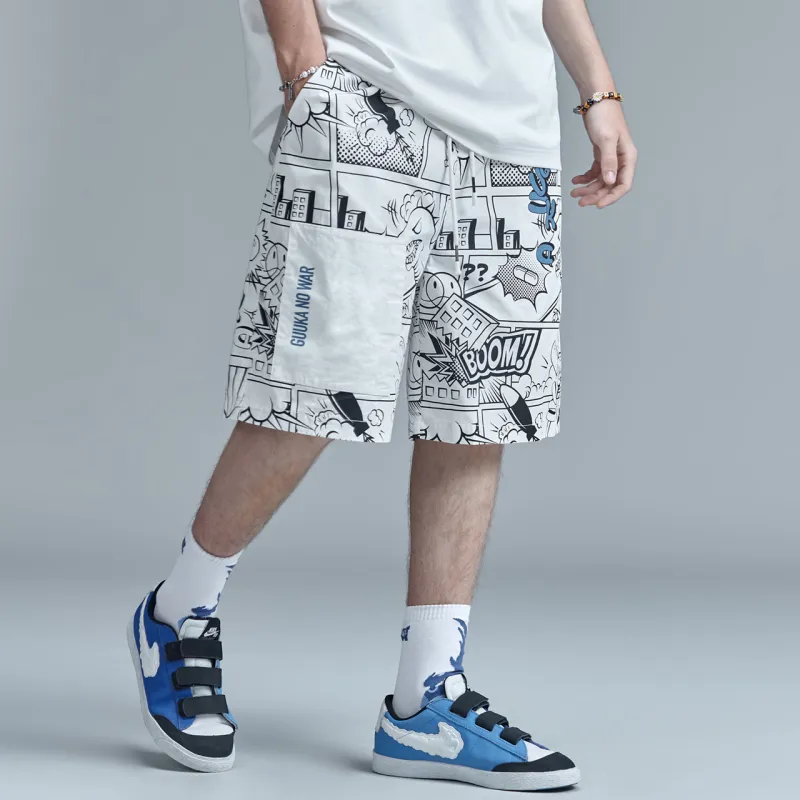 Guuka Casual Shorts Unisex White-4