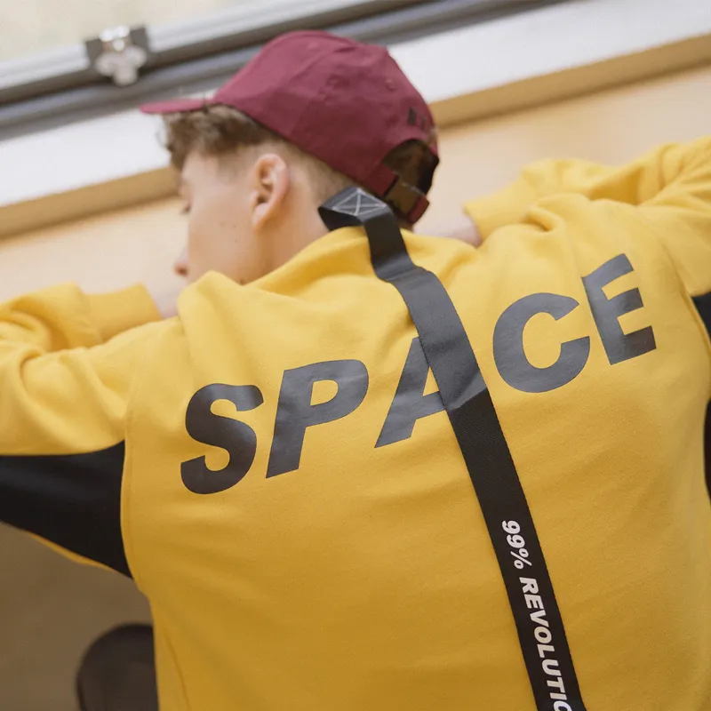 STNW Crew Neck Loose Fit Sweatshirt Unisex Yellow-4