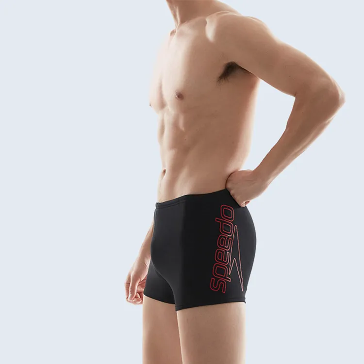 Speedo Swimming Shorts Men Black Red-2