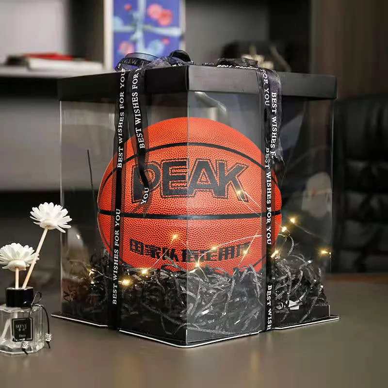 PEAK PU Basketball Red Brown Size 5 Training-5