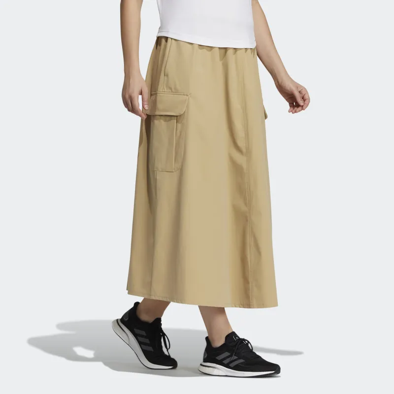 Adidas Casual Long Skirt Women's Khaki-3