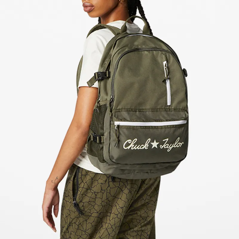 Converse Straight Edge Polyester Laptop Backpack Regular Unisex Green-4