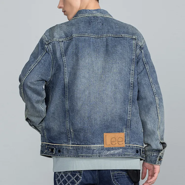 Lee Denim Jackets Men Medium Light Blue-3
