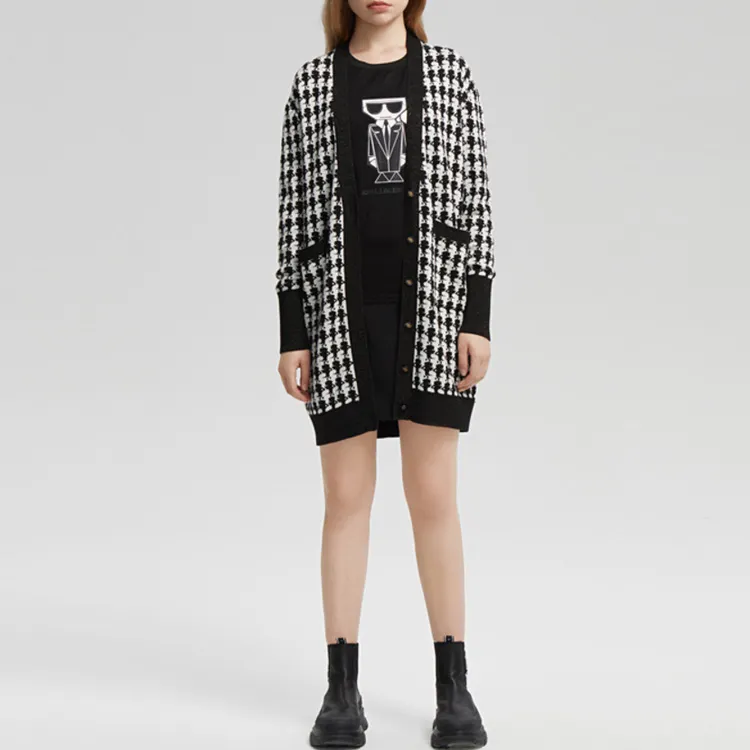 KARL LAGERFELD / Karl Lagerfeld Jeans Knitwear Women's Black/White-2