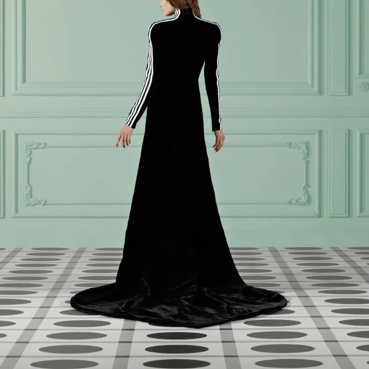 GUCCI x Adidas SS22 Evening Dress Women's Black-3