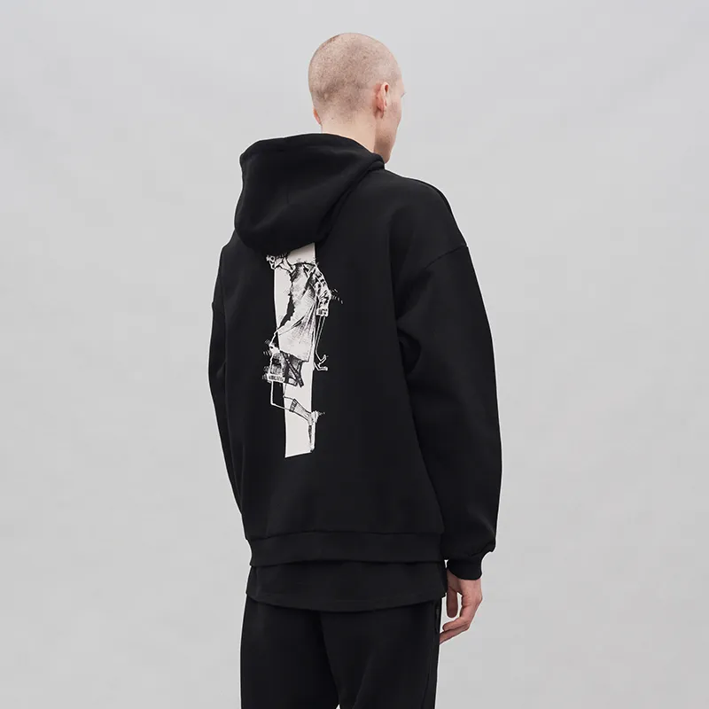 Organic Emotion Hooded Loose Fit Regular Sweatshirt Unisex-3