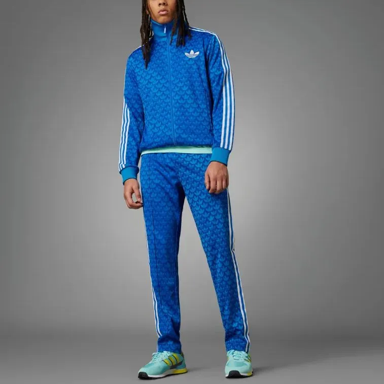 Adidas Originals ADICOLOR 70S MONOGRAM TRACK Sweatshirt Men's Blue-2