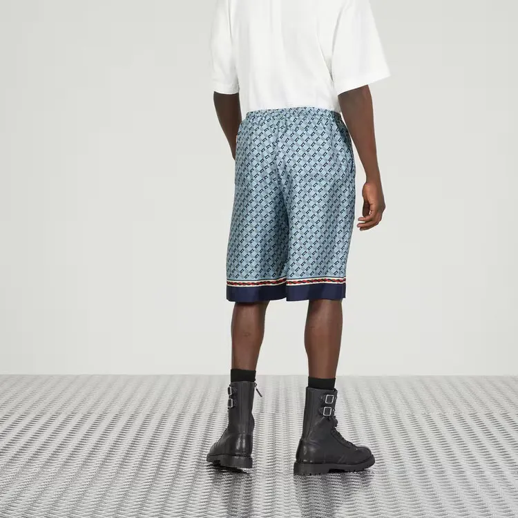 GUCCI Monogram Pattern Knee Length Shorts-3